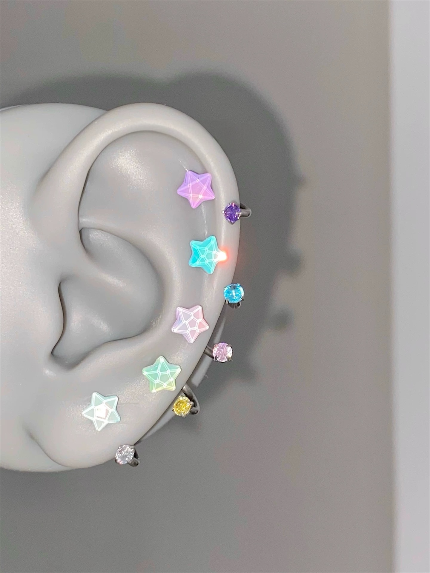 Mintveil Starweave Helix Earrings