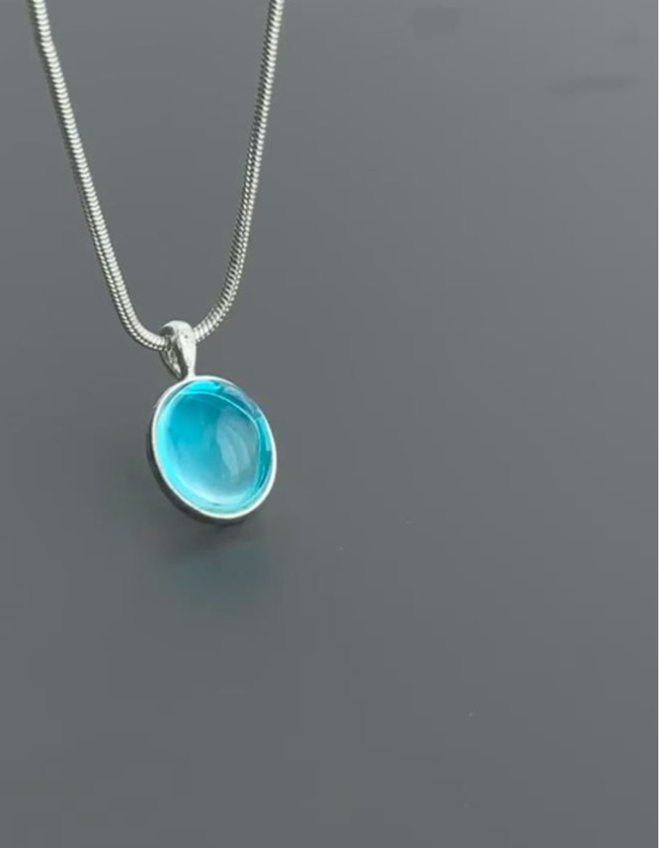 Aqua Glow Minimalist Pendant