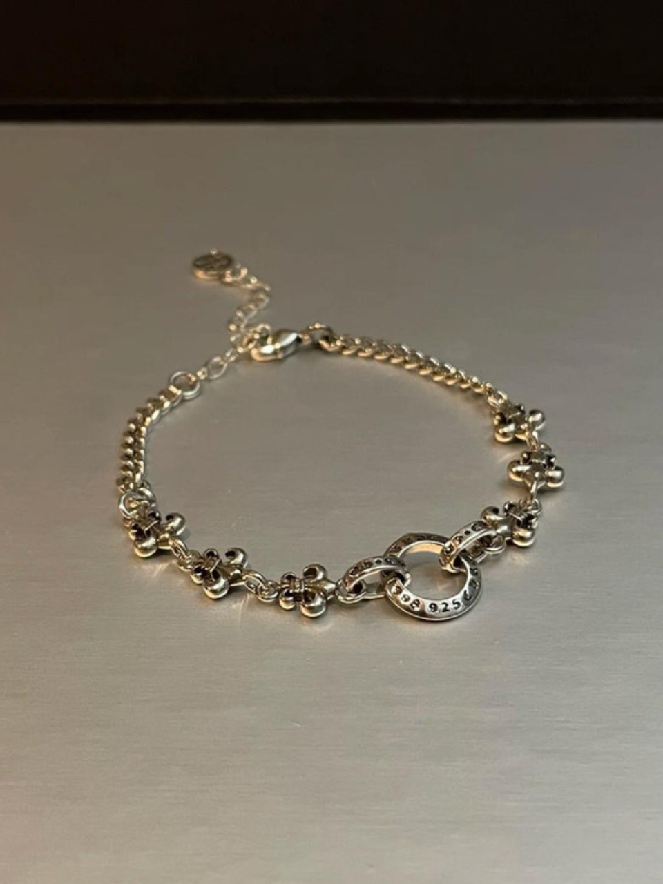 Subtle Sparkle Flower Link Bracelet