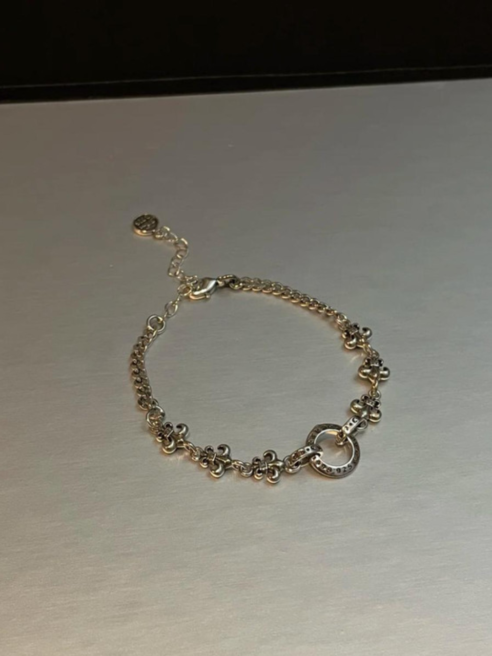 Subtle Sparkle Flower Link Bracelet