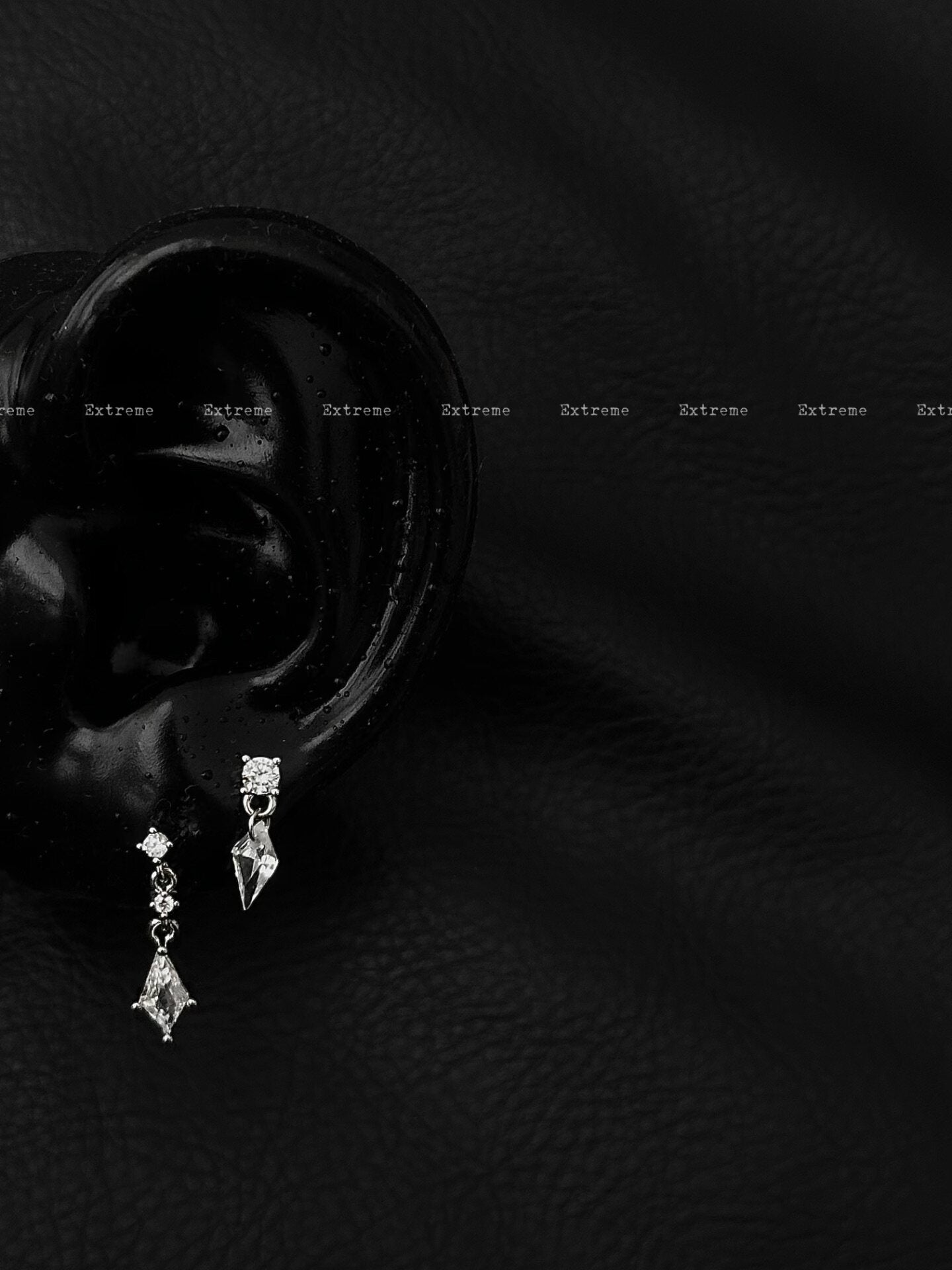Crystal Dagger Titanium Cartilage Stud Earring