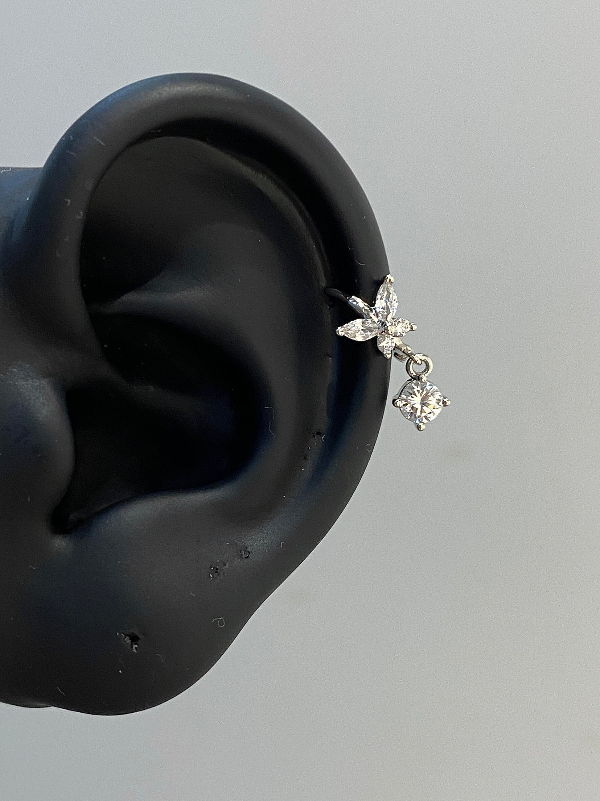 Crystal Flutter Helix Earrings