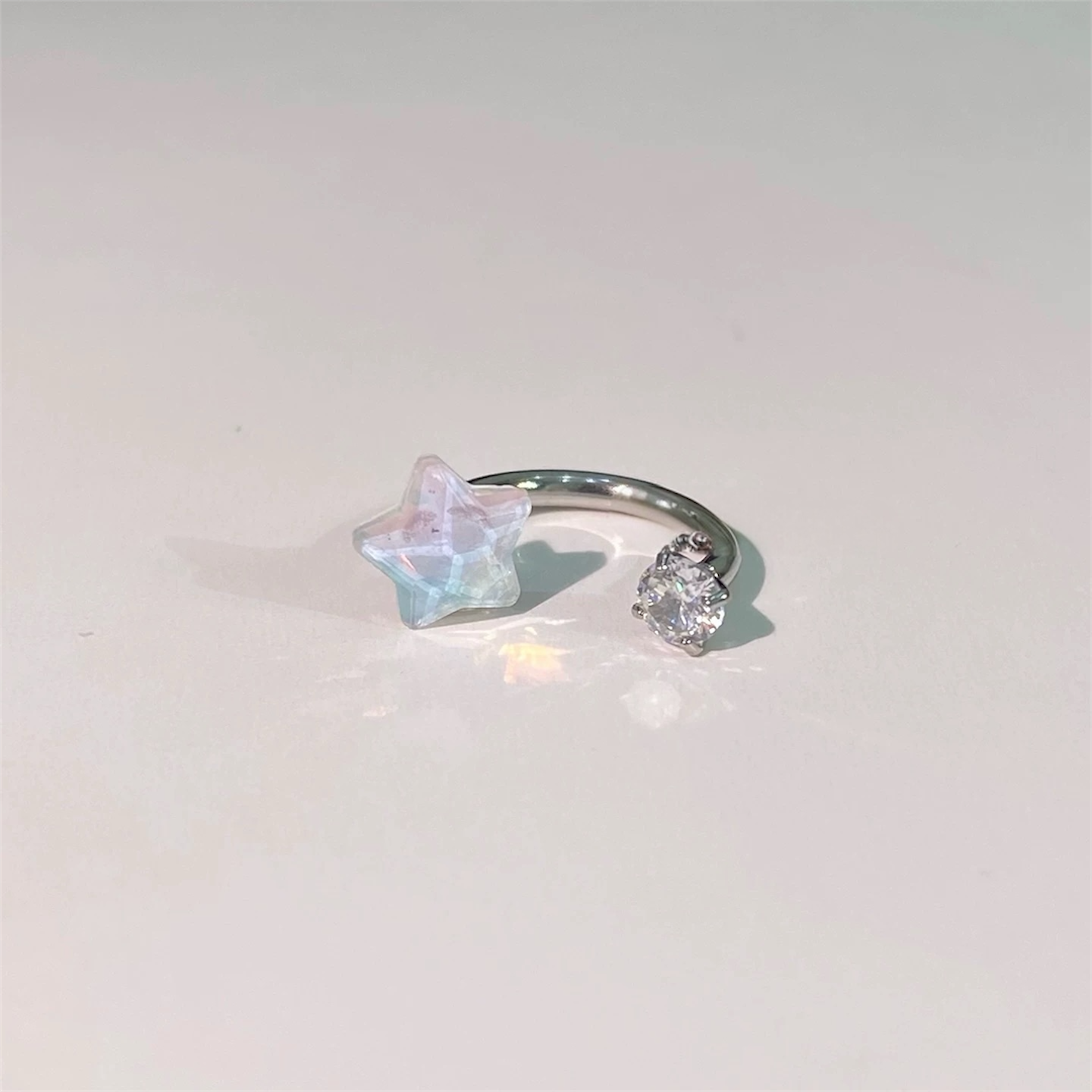 Clear Crystal Starweave Helix Earrings