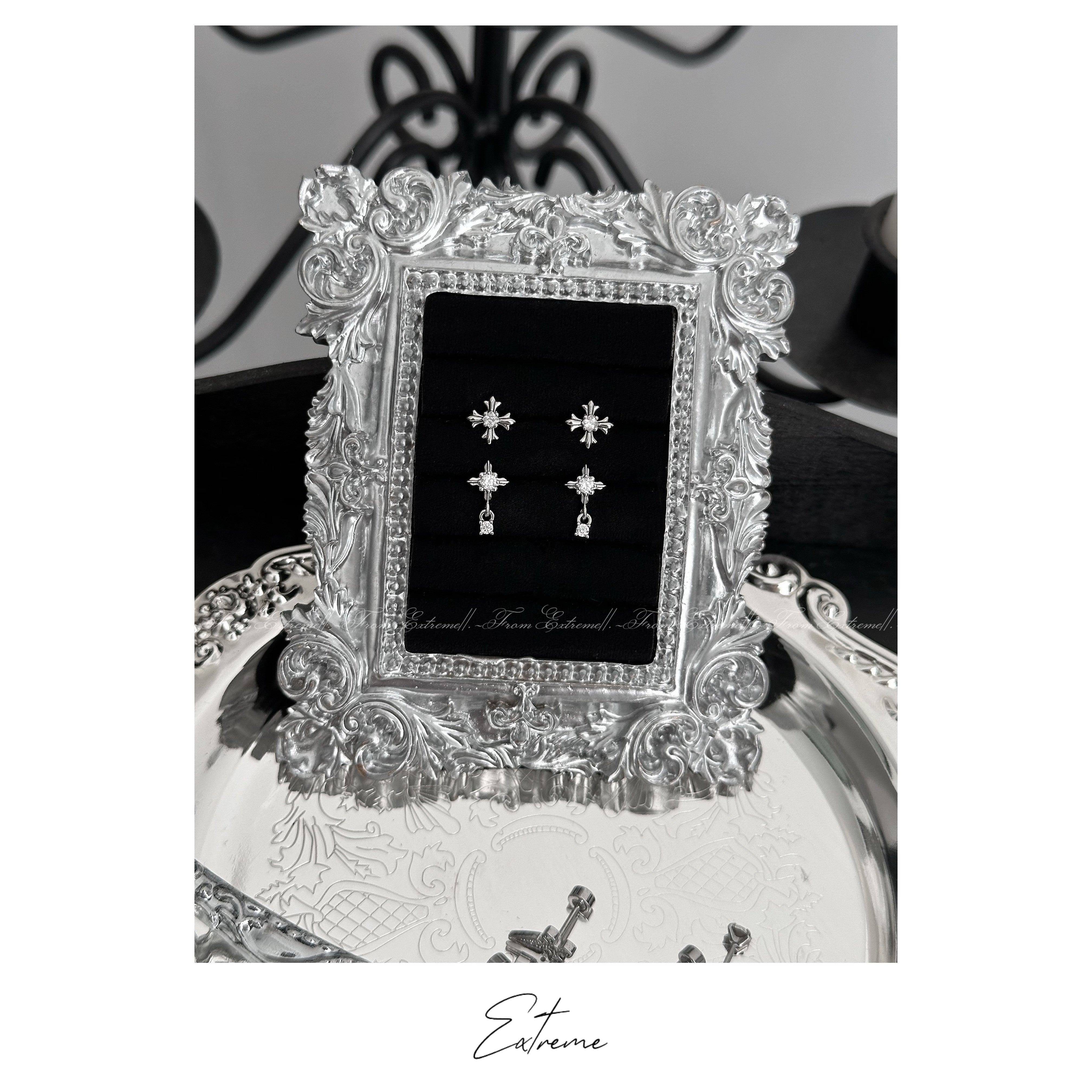 Sparkling Cross Star Titanium Cartilage Earring