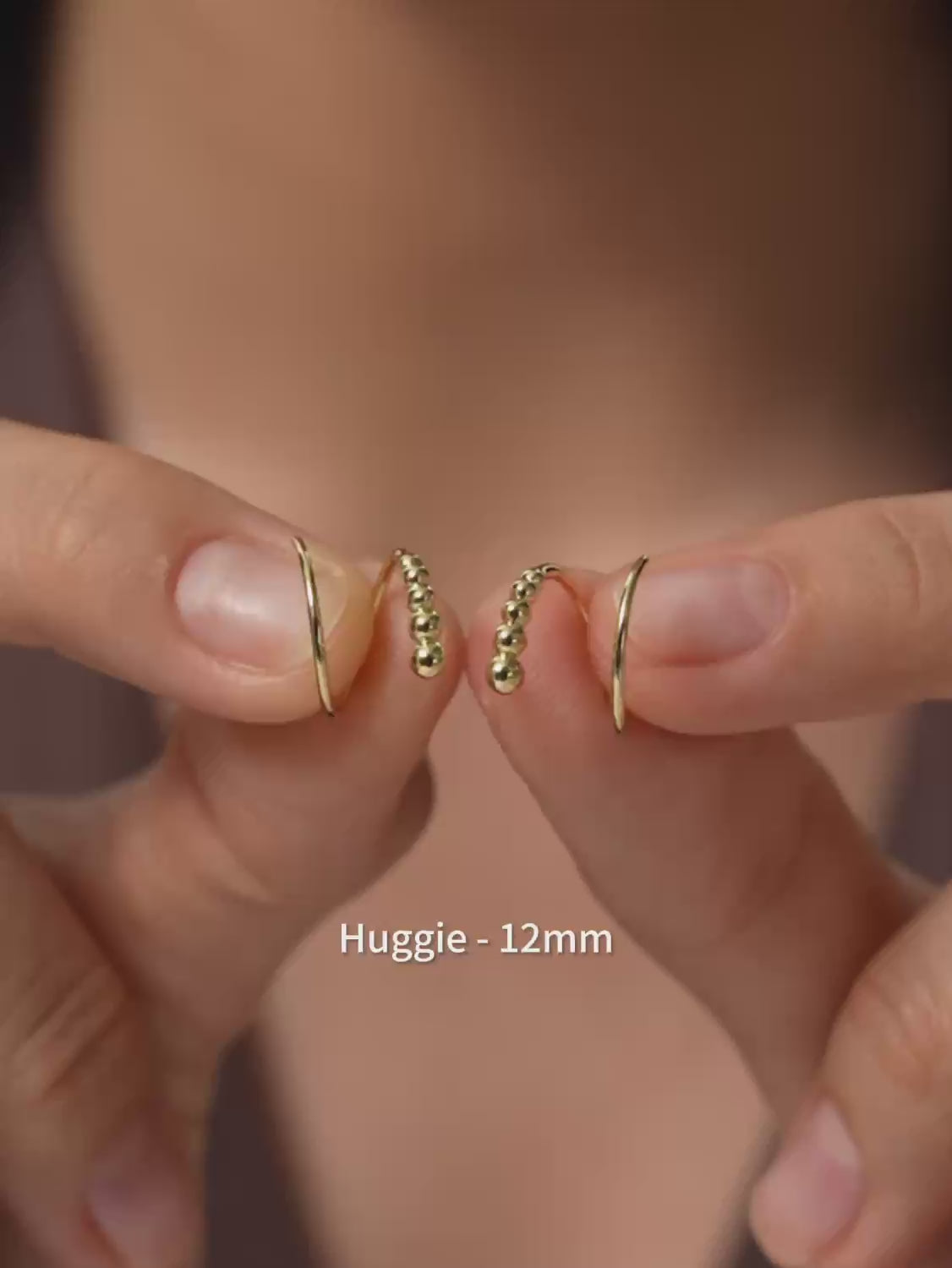 Beaded Double Hoops