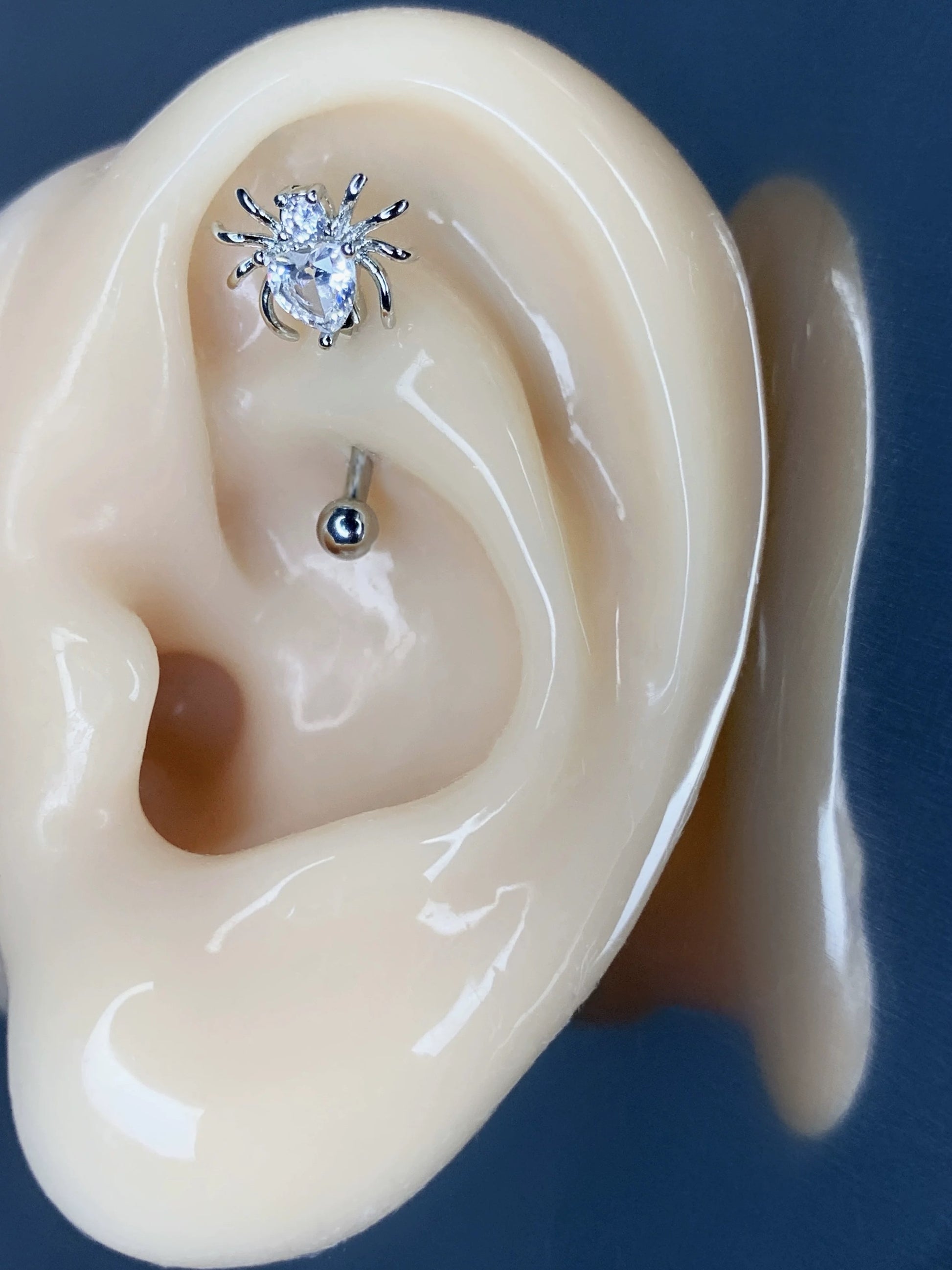 Spider Heart Rook / Daith Earrings