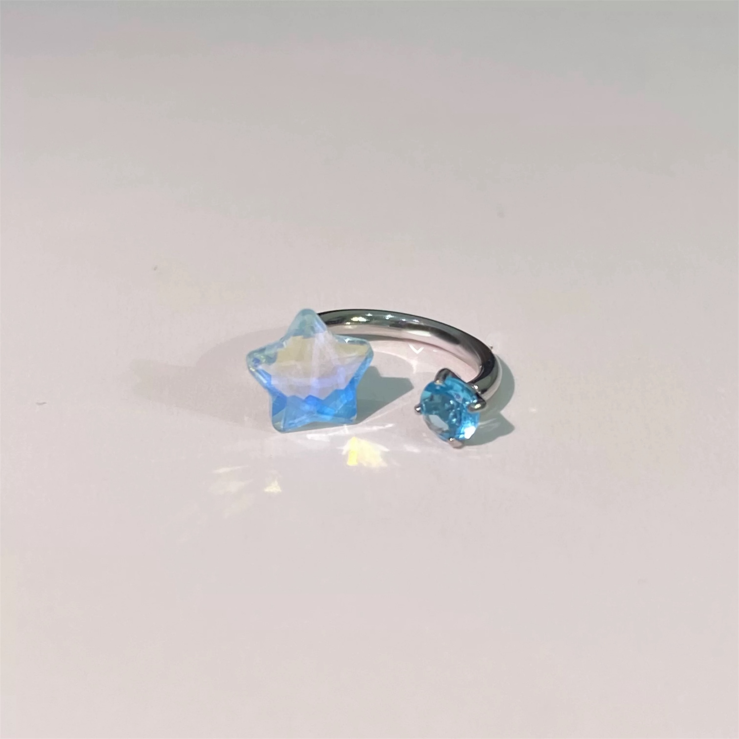 Blue Crystal Starweave Helix Earrings