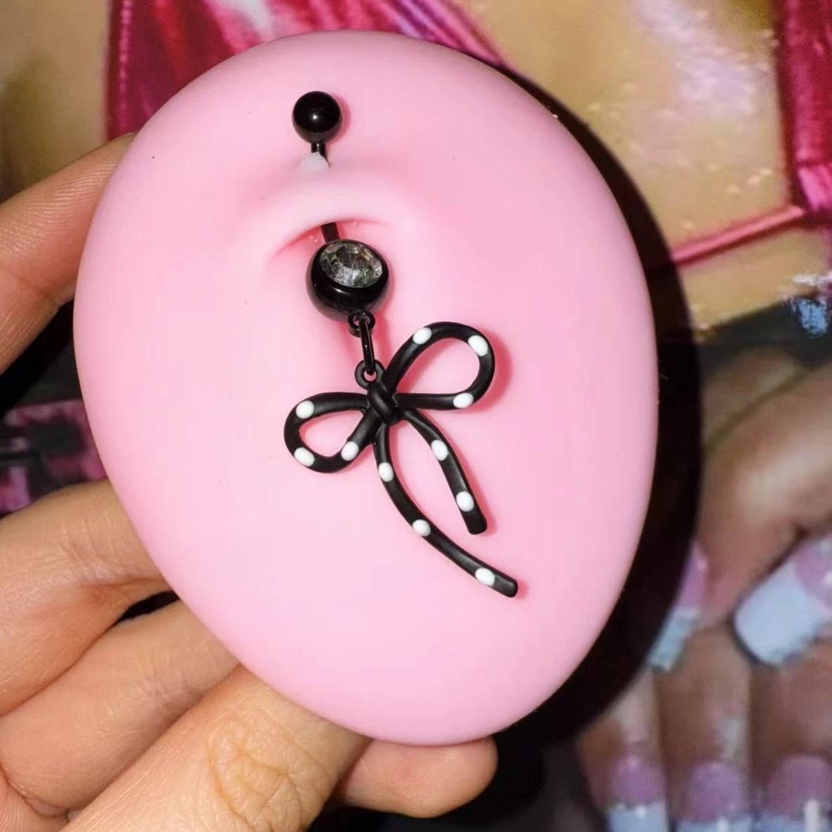 Polka Bow Belly Bar