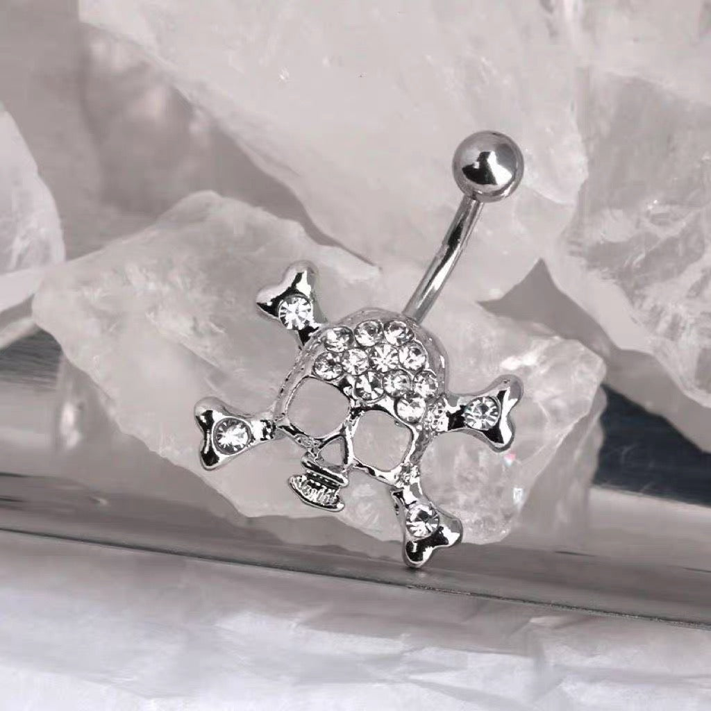 Skull Charm Belly Bar