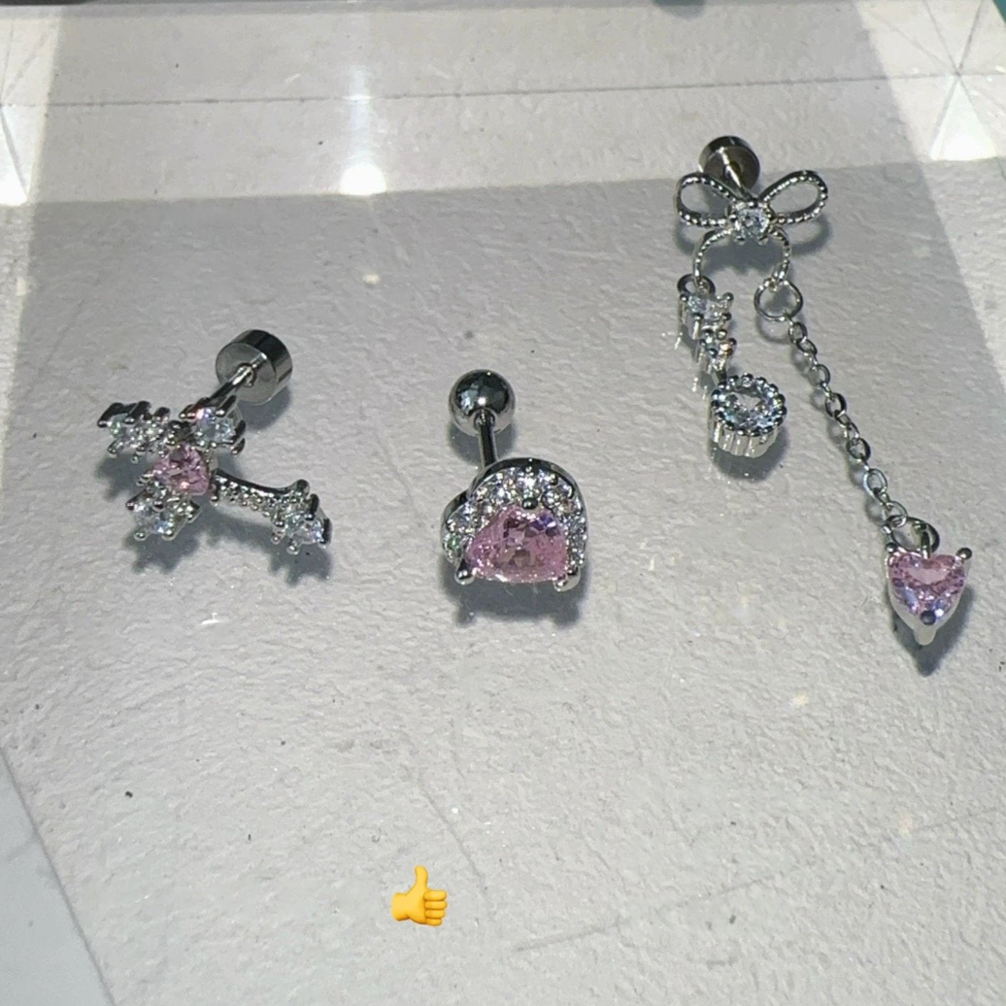 Pink Reverie Earring Stack