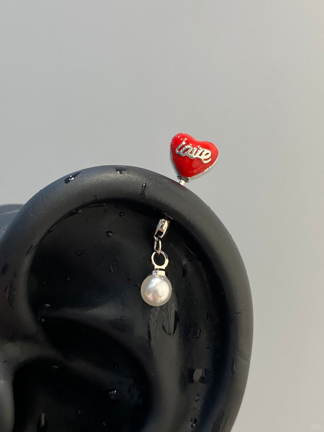 Love Drop Vertical Helix Earrings