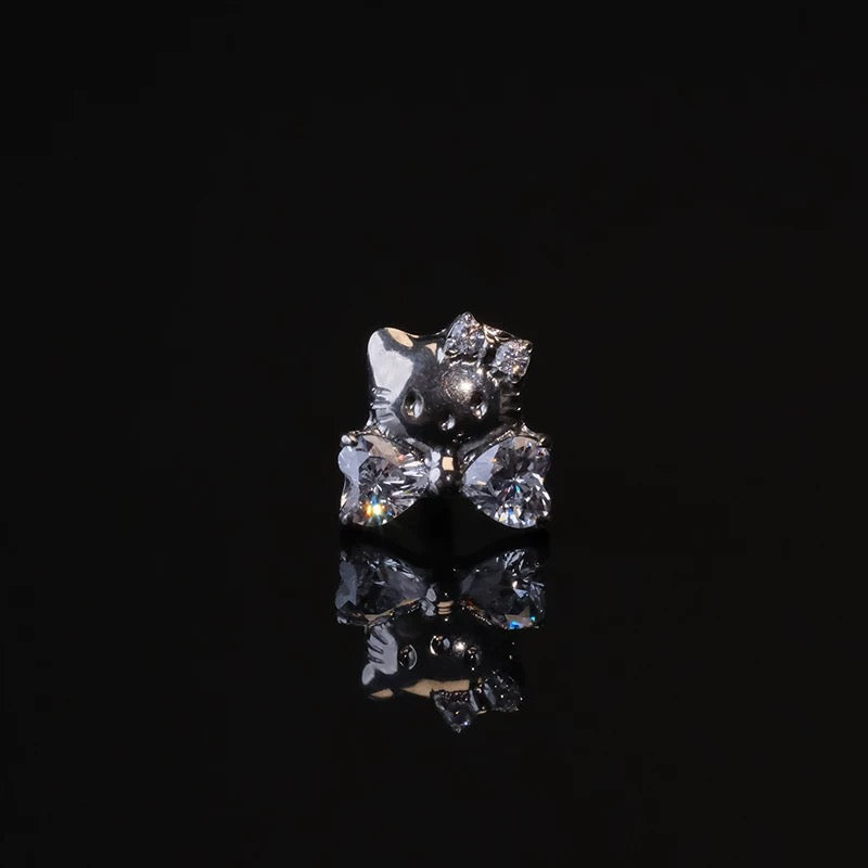 Crystal Kitty Earrings