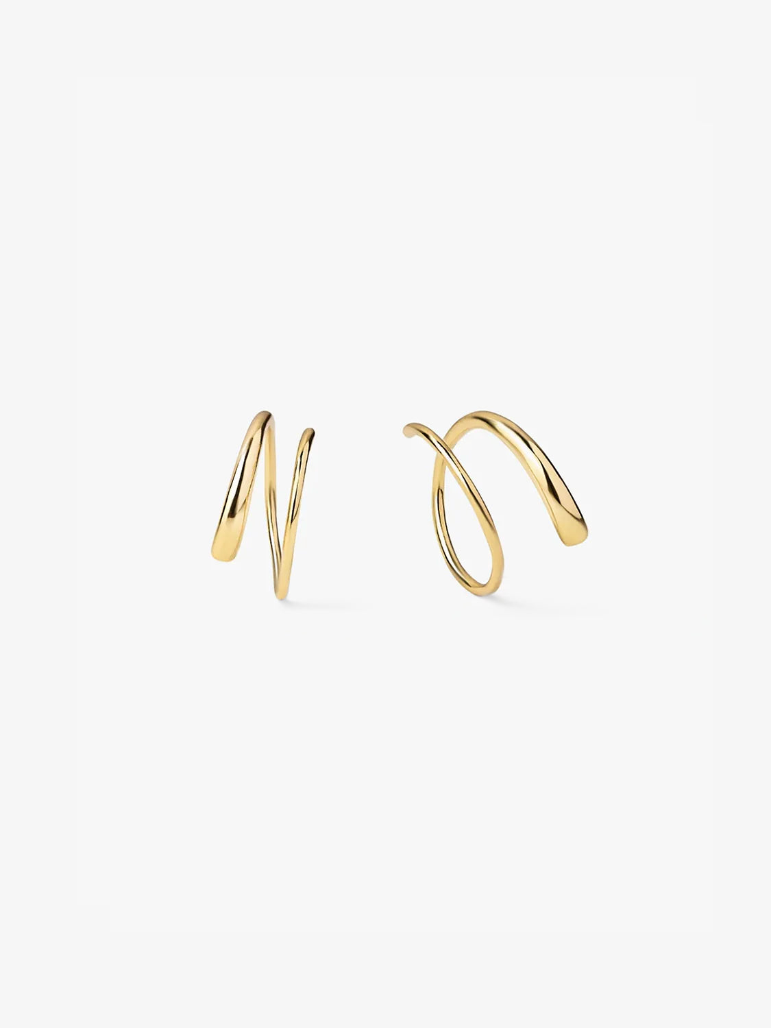 Silver Double Hoops