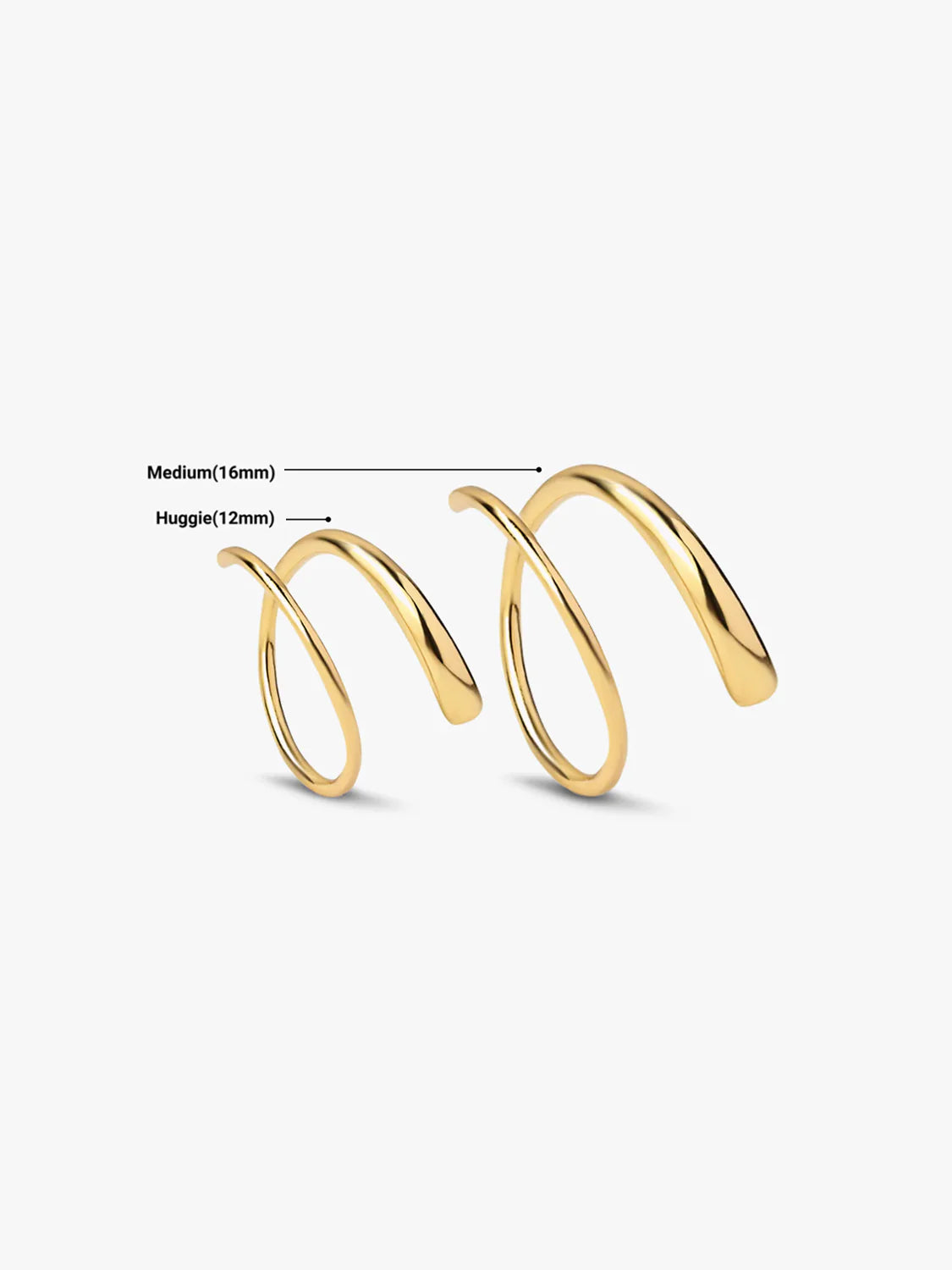 Silver Double Hoops