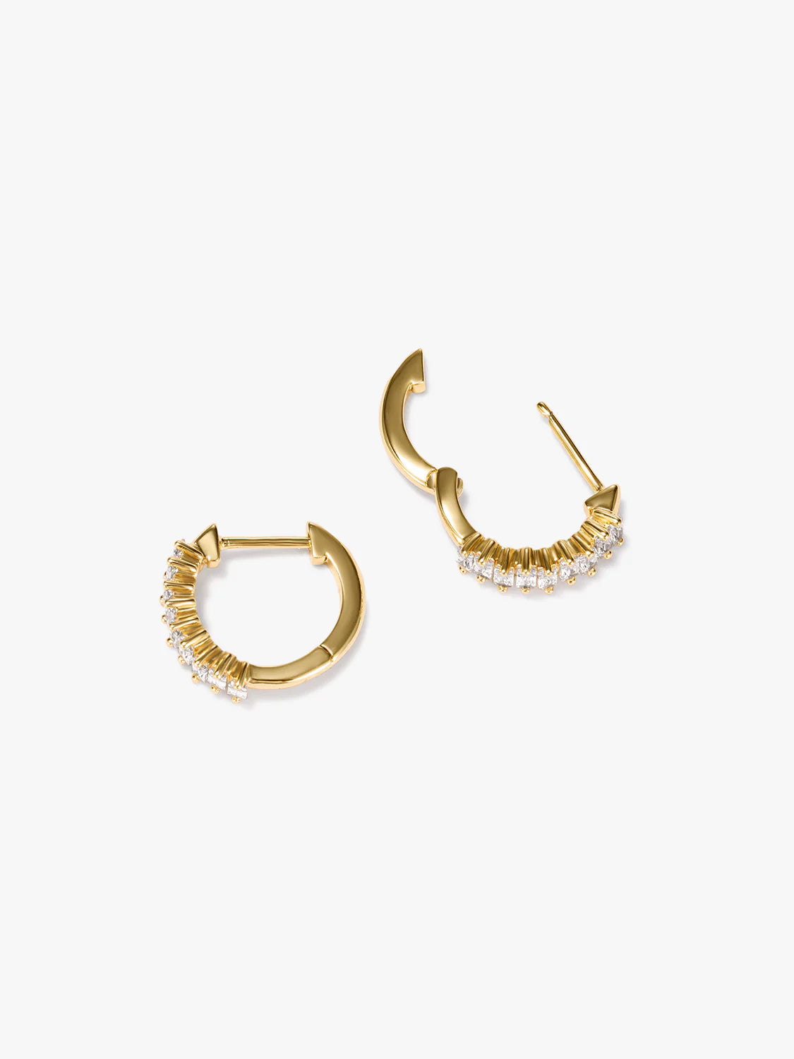 Baguette Sapphire Hoops