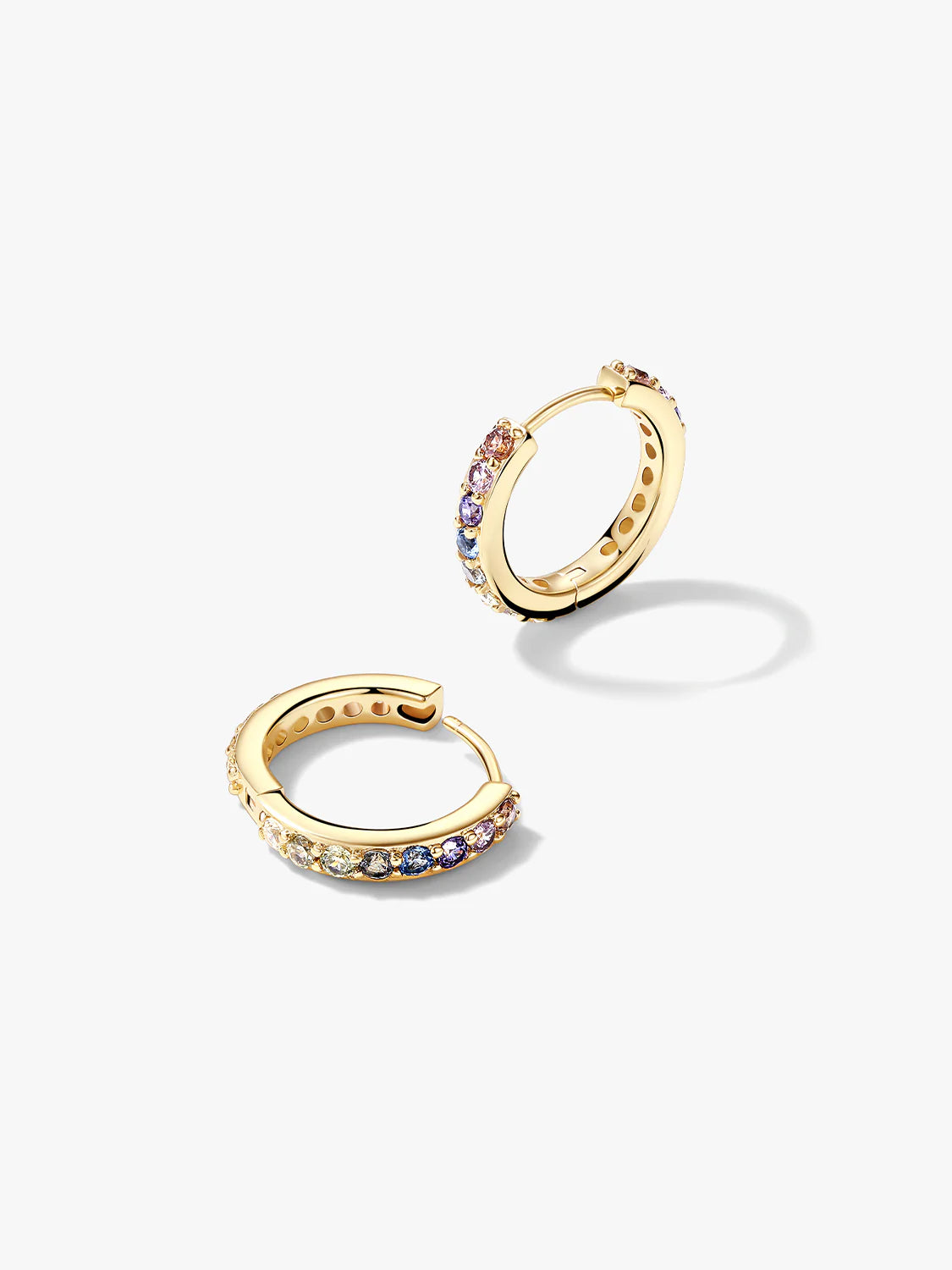 Rainbow Crystal Hoops