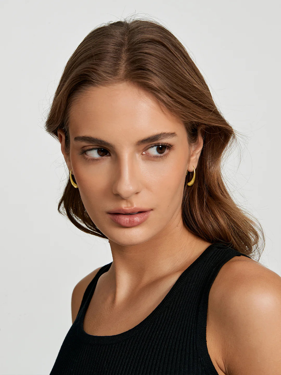 Teardrop Curved Hoops