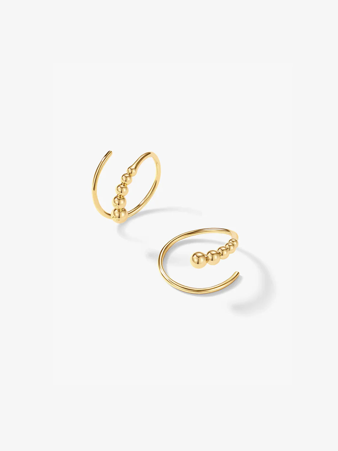 Beaded Double Hoops