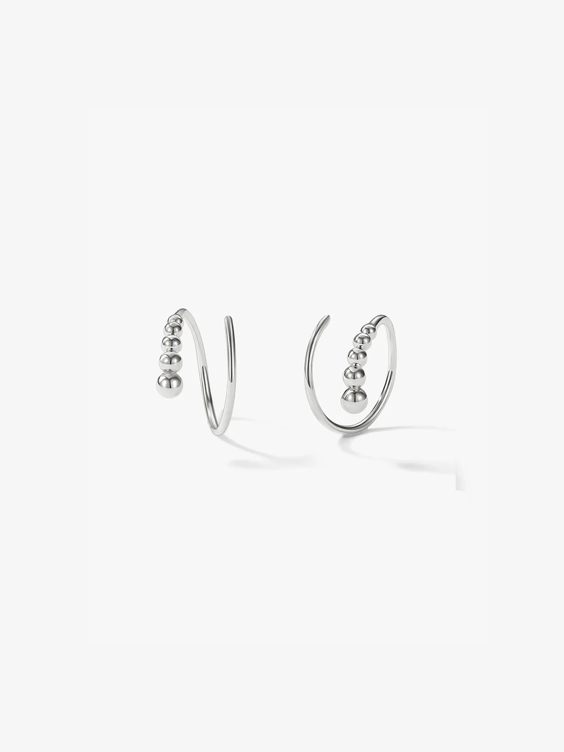 Beaded Double Hoops