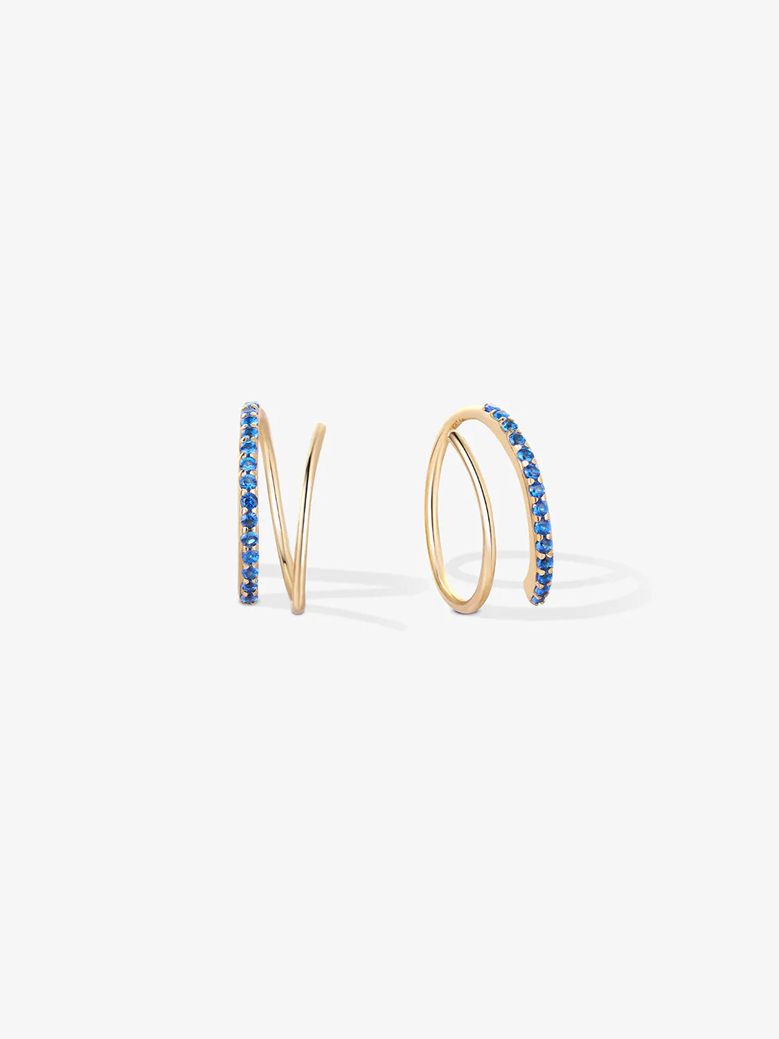 Half Pave Double Hoops