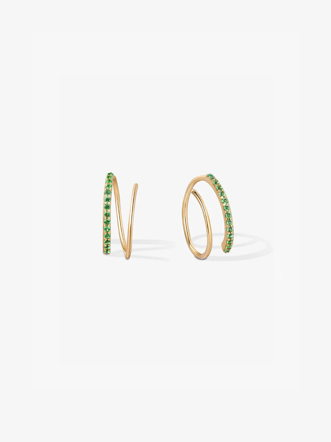 Half Pave Double Hoops