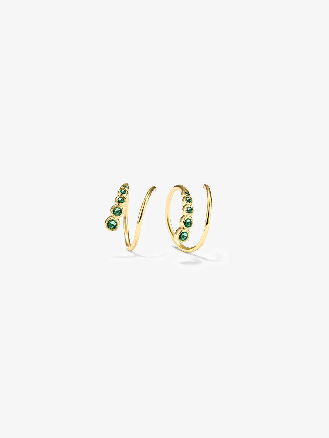 Crystal Double Hoops