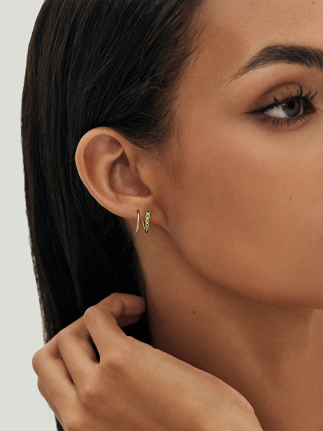 Crystal Double Hoops