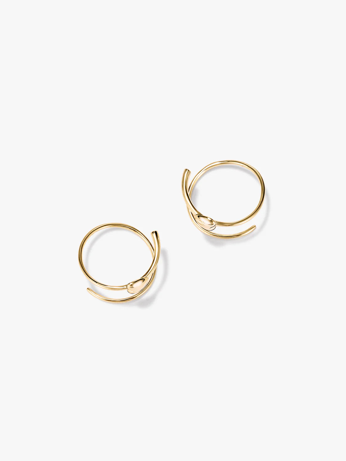 Heart Double Hoops