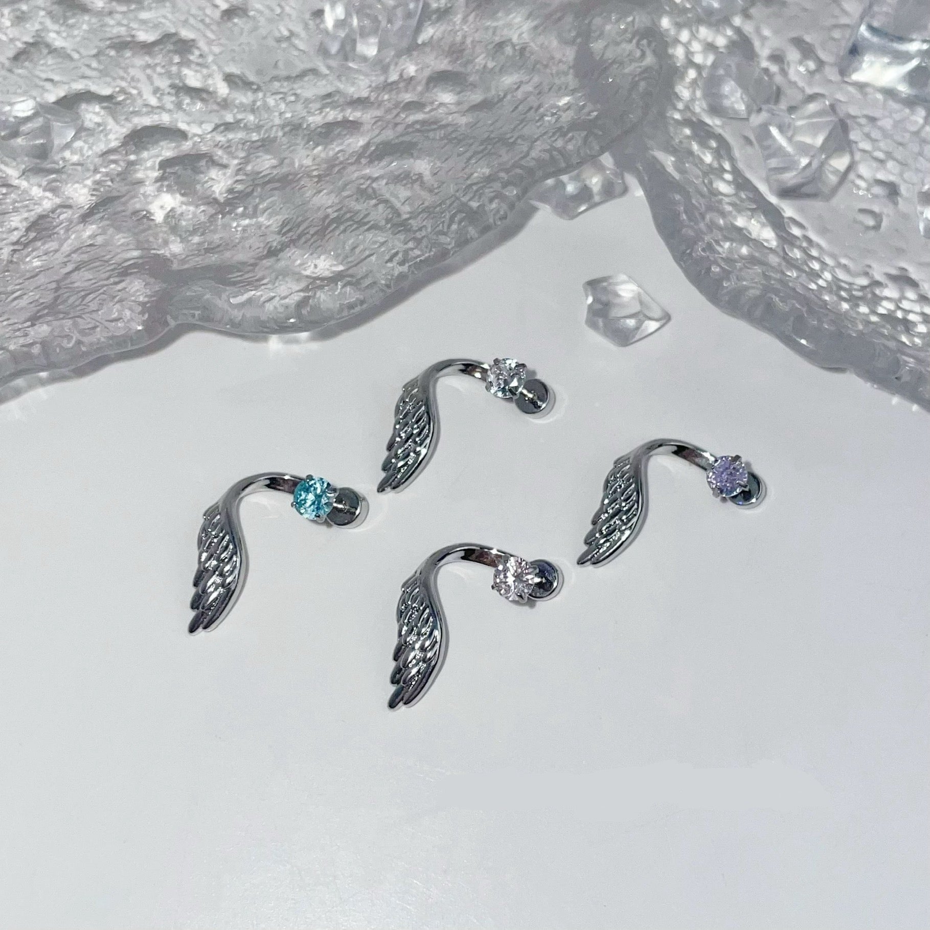 Turquoise Halo wings Helix Earrings