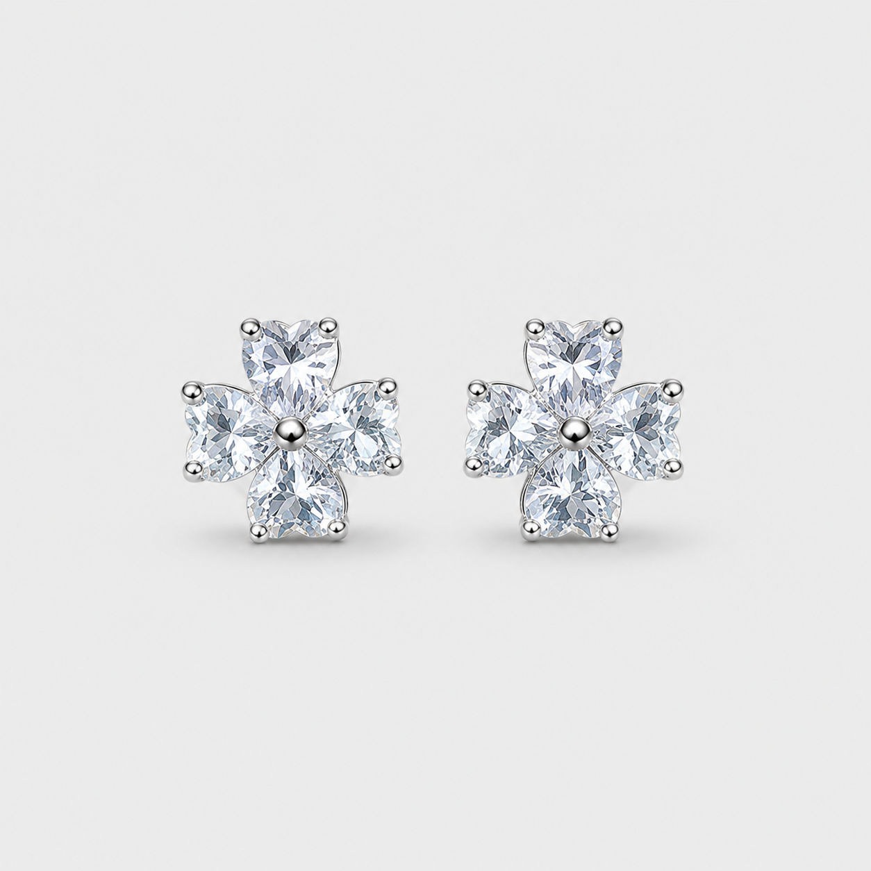 Crystal Bloom Stud Earrings