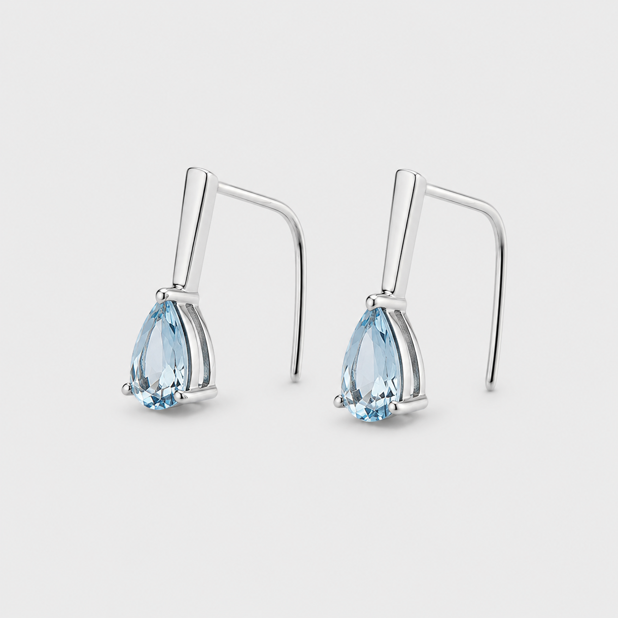 Ocean Drop Crystal Hook Earrings