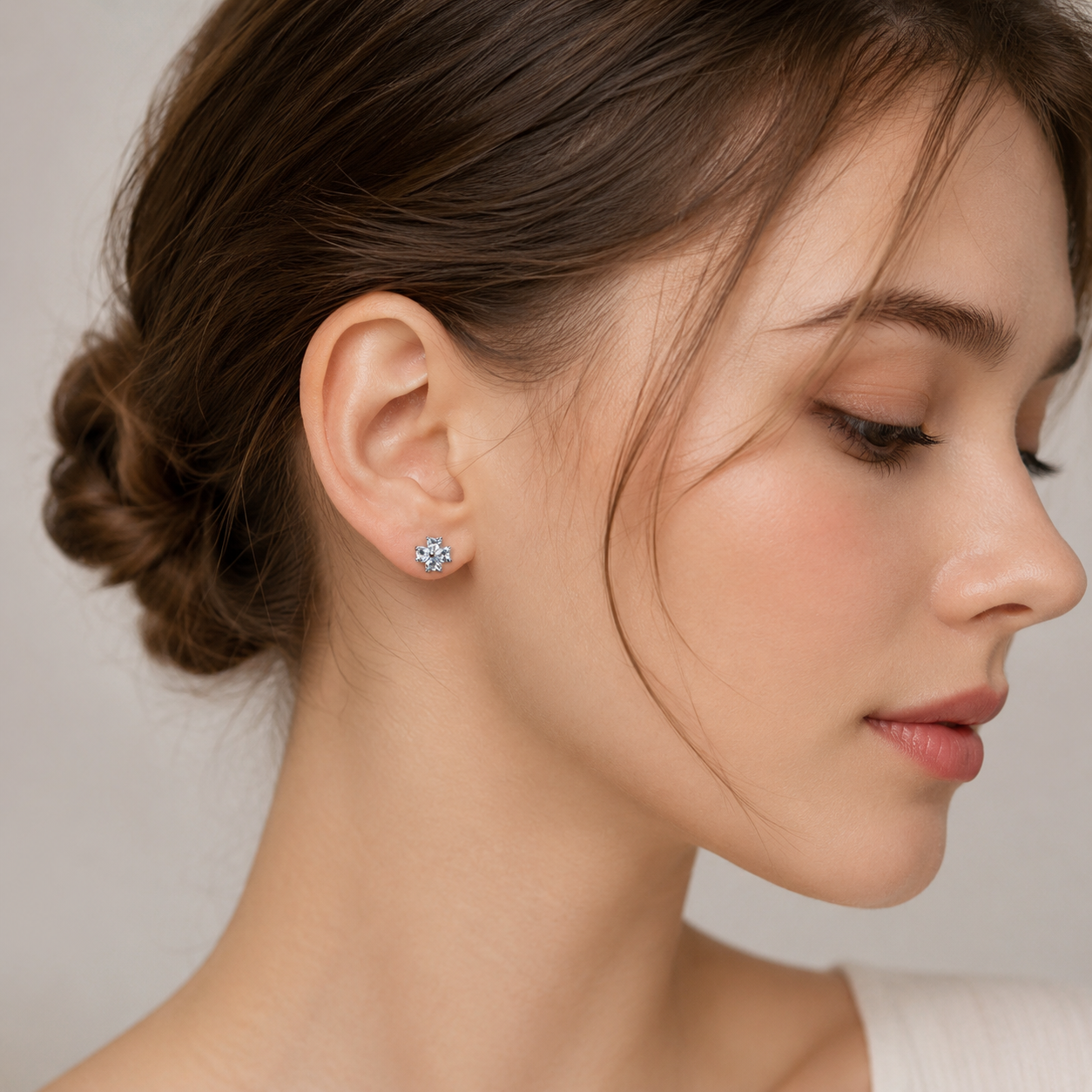 Crystal Bloom Stud Earrings