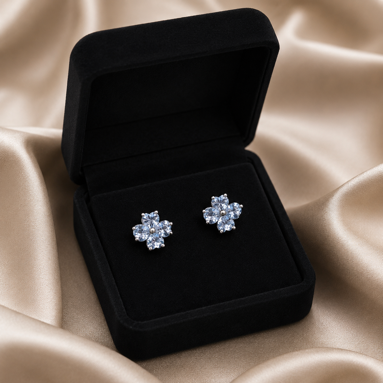 Crystal Bloom Stud Earrings