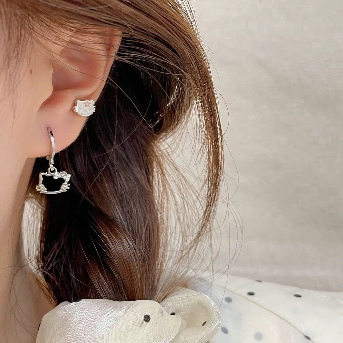Halo Kitty Earrings
