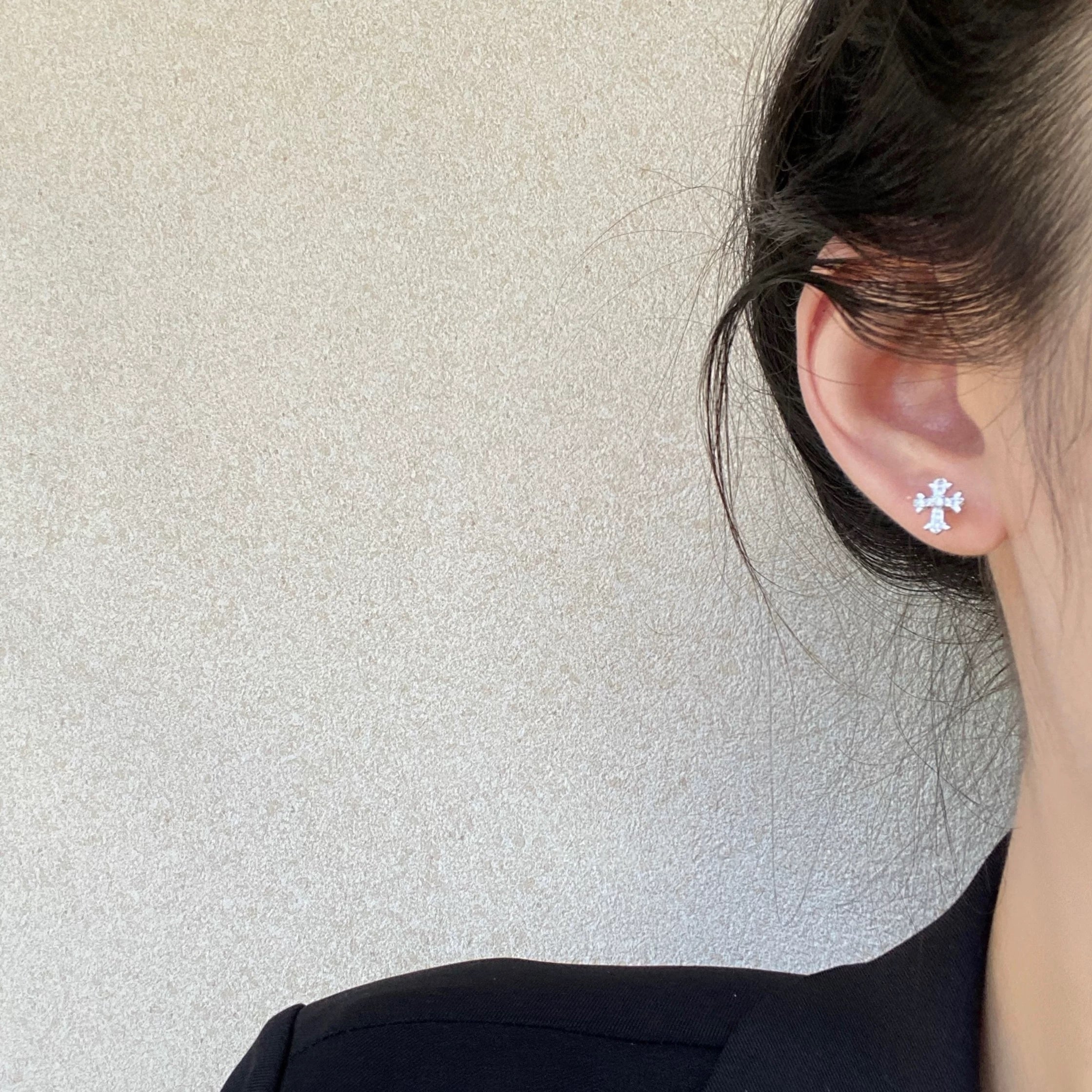 Gold Classic Cross Earrings