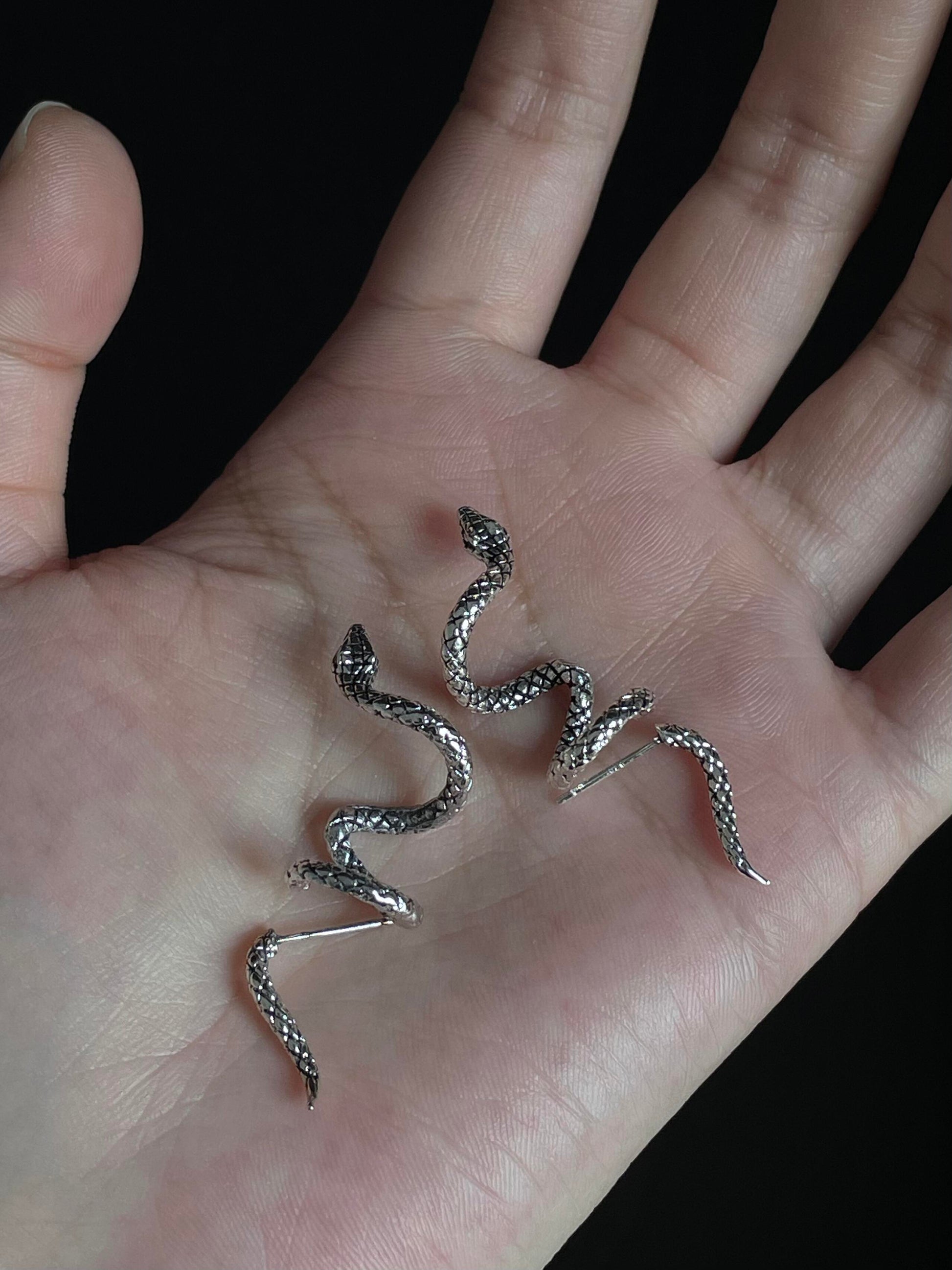 Snake Twirl Lobe Earrings
