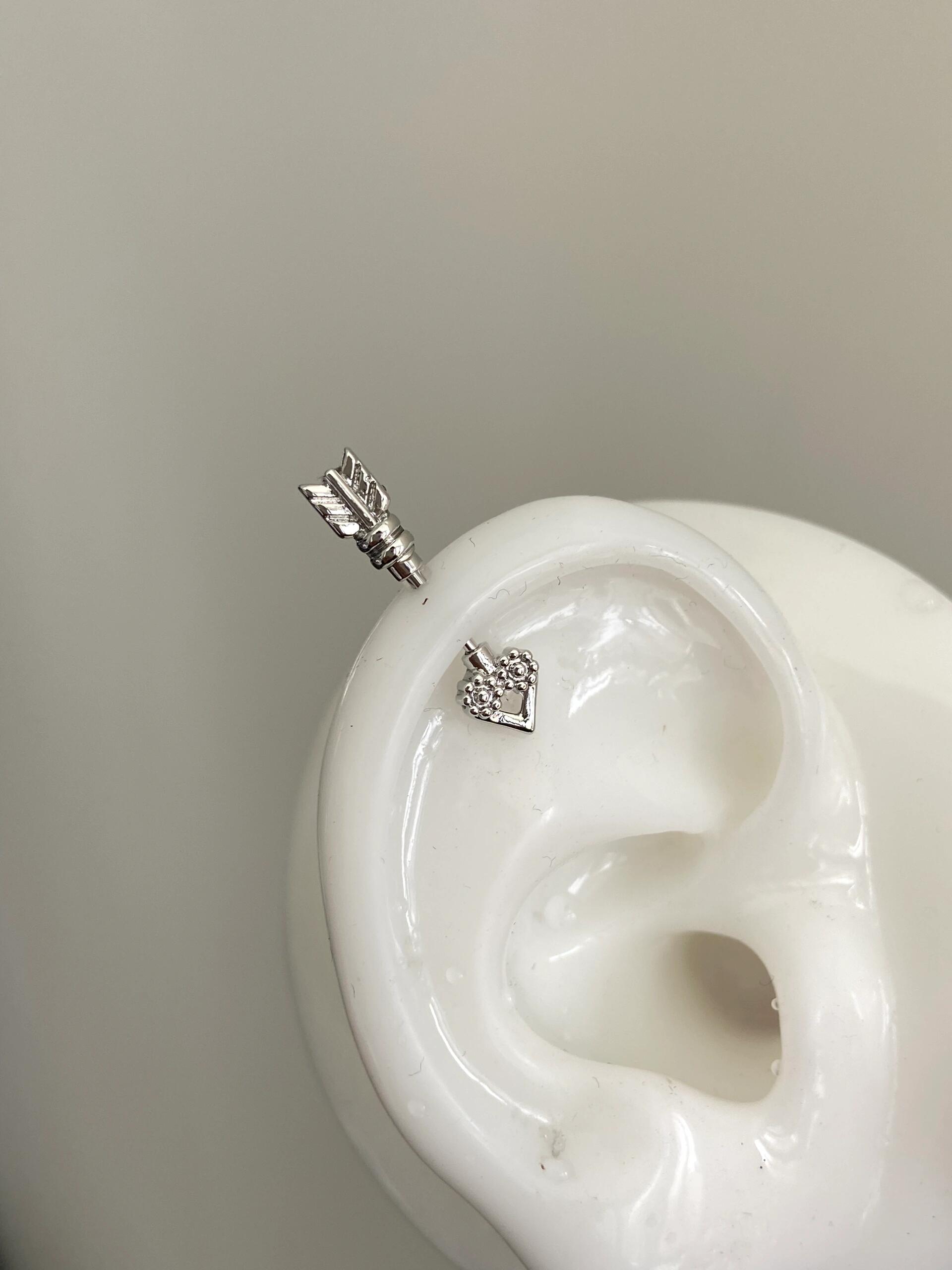 Striking Arrow Vertical Helix Earrings
