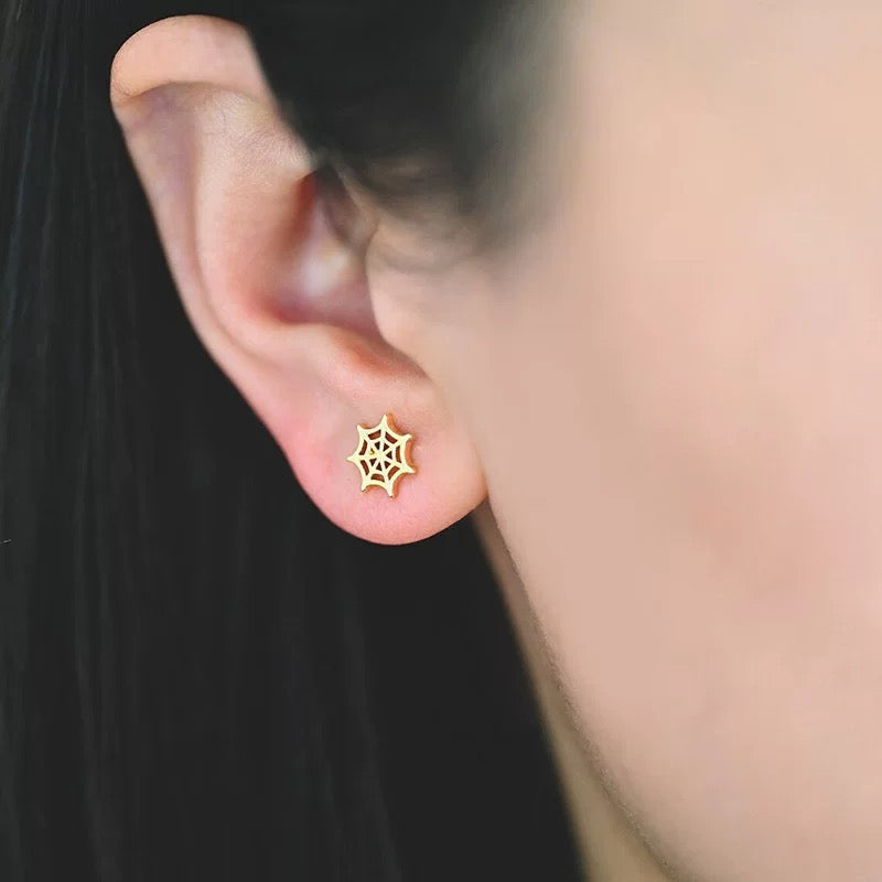 Spider & Web Earrings