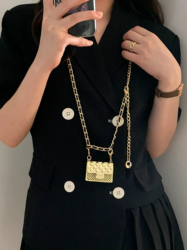 Xiaochane waist chain women's crossbody metal chain waist bag decorative belt dress suit strap accessory summer
