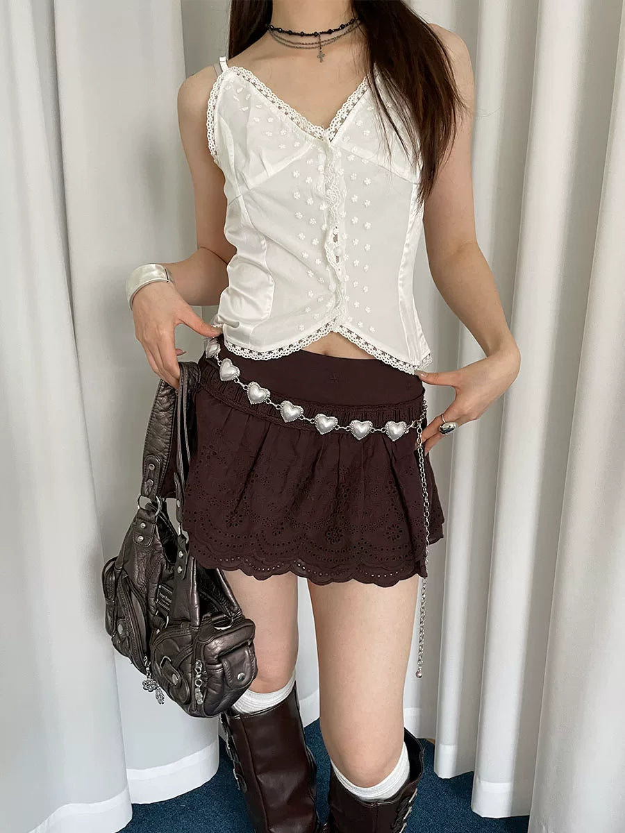 Ethnic style heart-shaped waist chain women's dress, jeans chain decoration, niche design, versatile waist-cinching belt, trendy