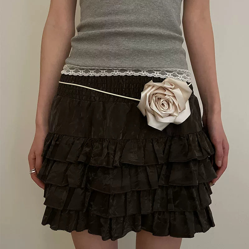 Waist chain women's skirt high-end Korean version versatile temperament flower chain belt decoration with dress thin belt