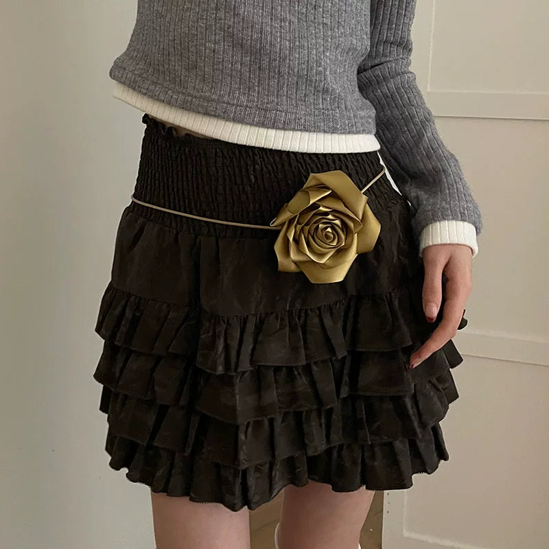 Waist chain women's skirt high-end Korean version versatile temperament flower chain belt decoration with dress thin belt
