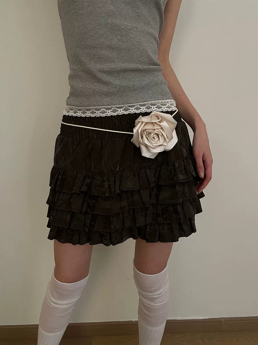 Waist chain women's skirt high-end Korean version versatile temperament flower chain belt decoration with dress thin belt