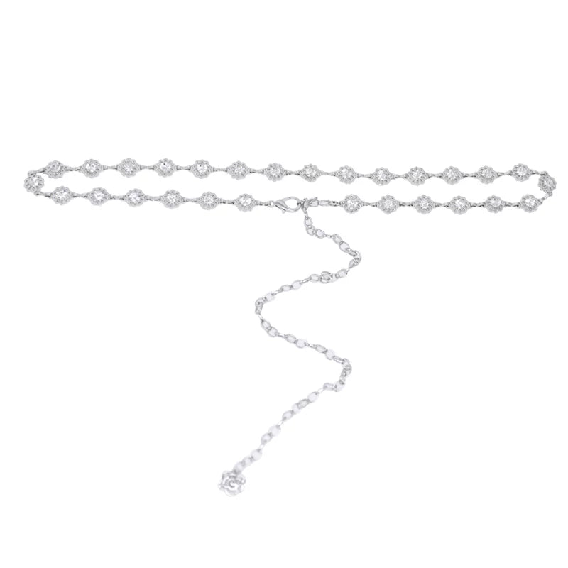 Metal waist chain women's high-end summer dress trendy ins style decorative suit thin belt fashion chain