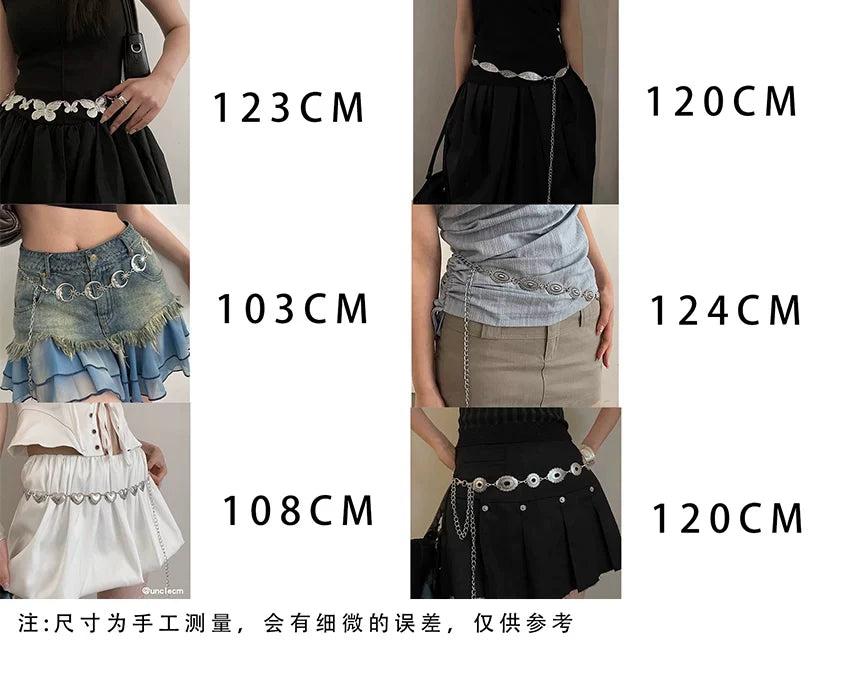 Bohemian Metal Butterfly Ethnic Style Vintage Waist Chain Women's Accessories Dress Sub Premium Y2k Fine Belt