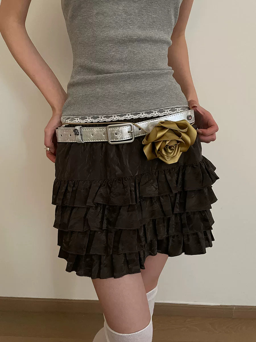 Waist chain women's skirt high-end Korean version versatile temperament flower chain belt decoration with dress thin belt
