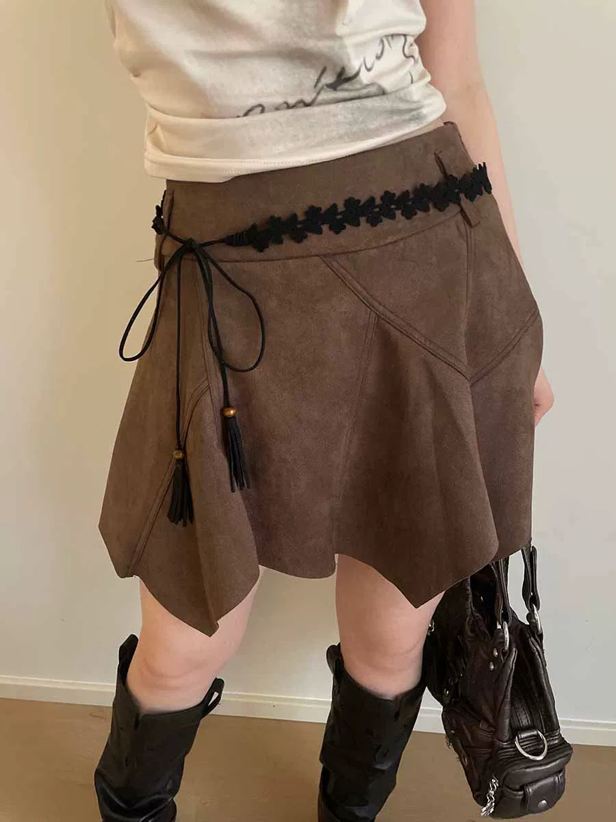 Bohemian retro ethnic style waist chain women's Korean version new with skirt high-end belt accessories white waist rope