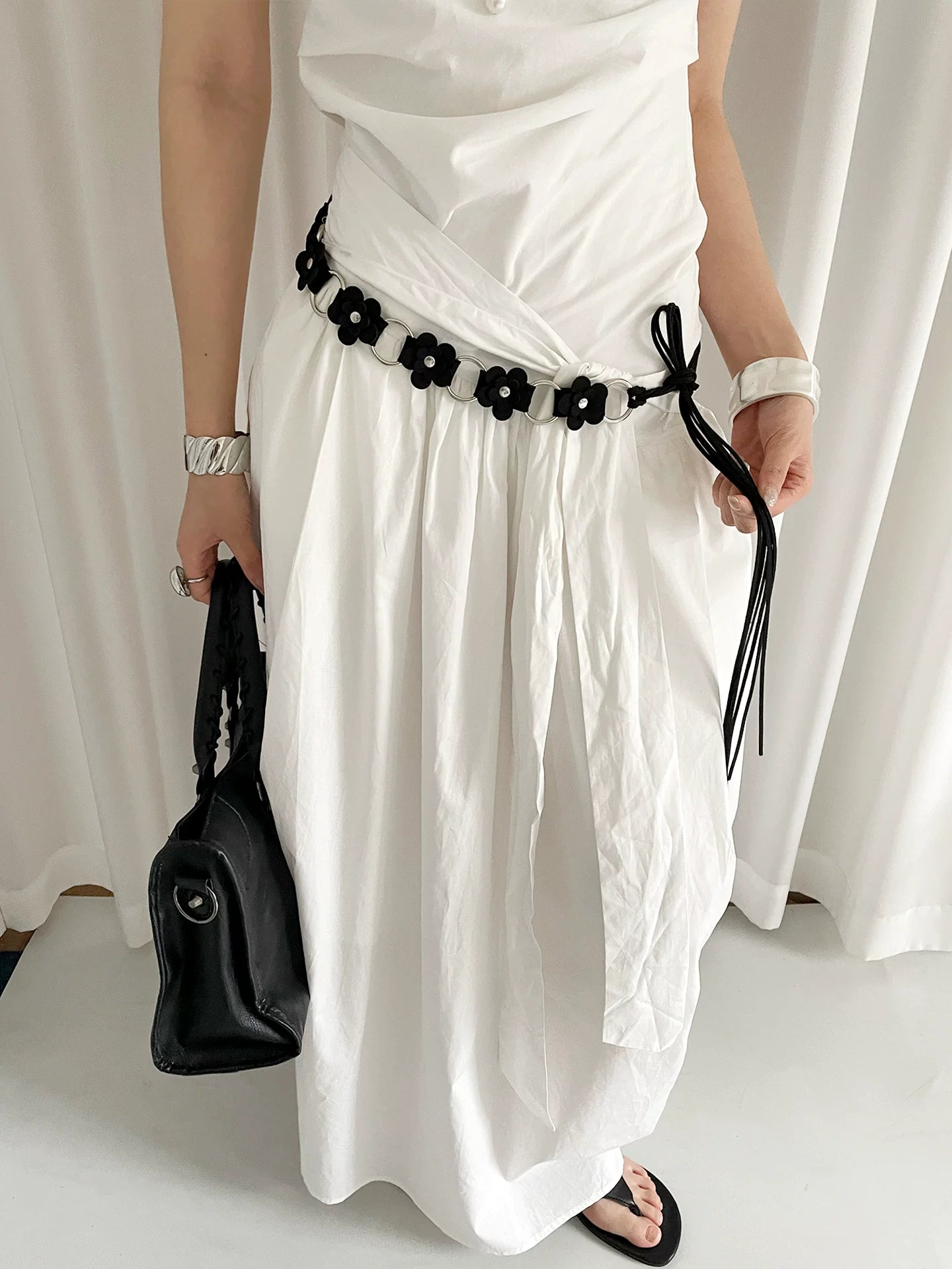 Bohemian ethnic style flower belt women with dress jeans waist rope high-end waist chain accessories