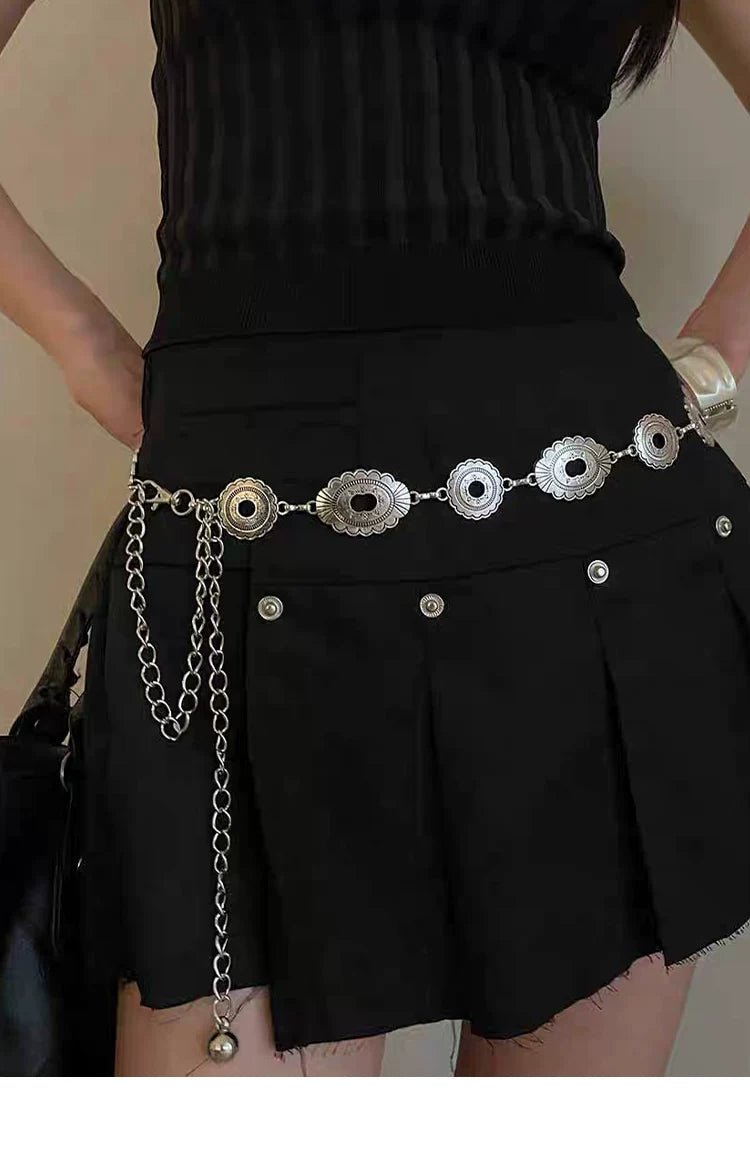 Bohemian Metal Butterfly Ethnic Style Vintage Waist Chain Women's Accessories Dress Sub Premium Y2k Fine Belt