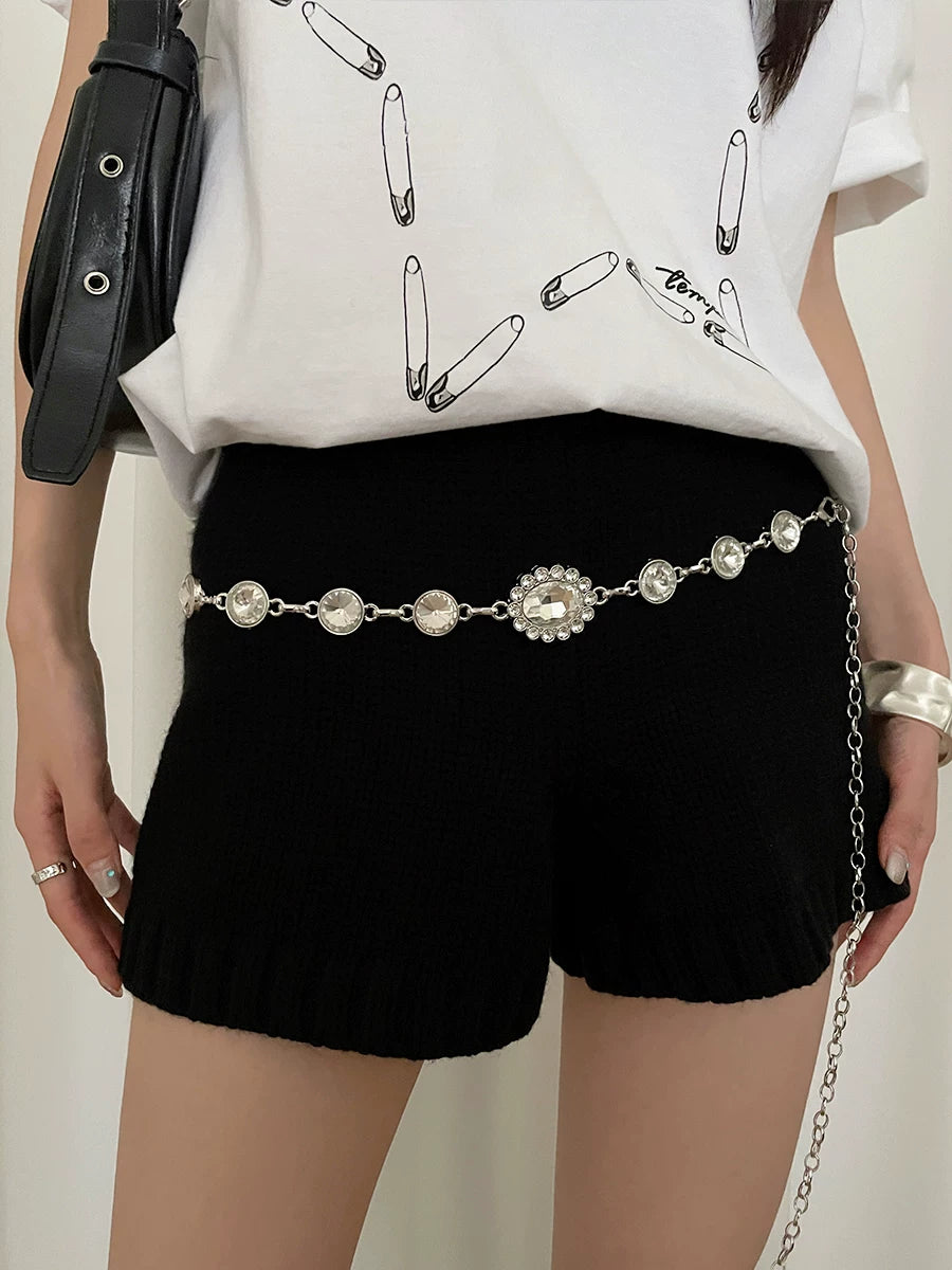 Bohemian rhinestone inlaid waist chain women's 2026 new with dress high-end design sense niche belt tide